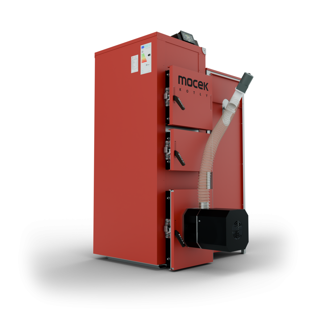 Rzut kotła na pellet marki MOCEK