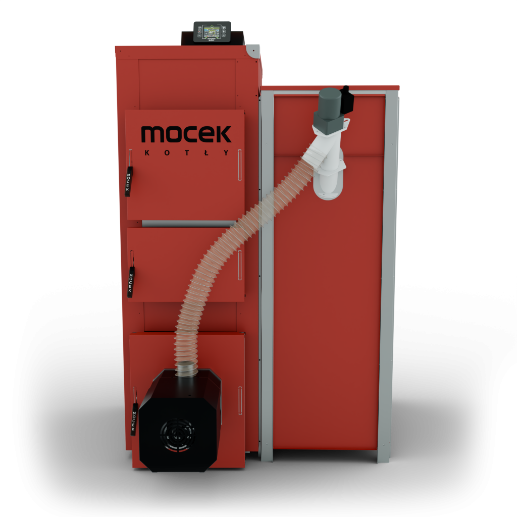 Rzut kotła na pellet marki MOCEK