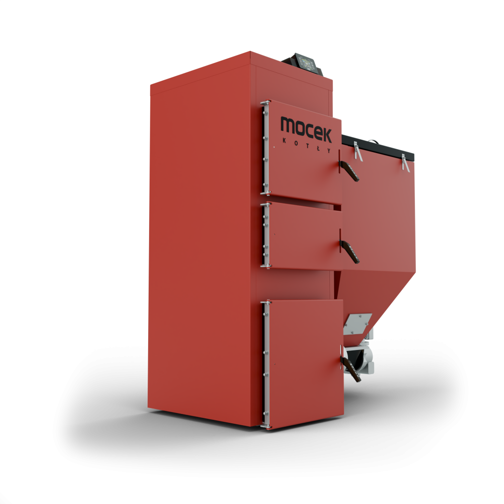 Rzut kotła na ekogroszek marki MOCEK